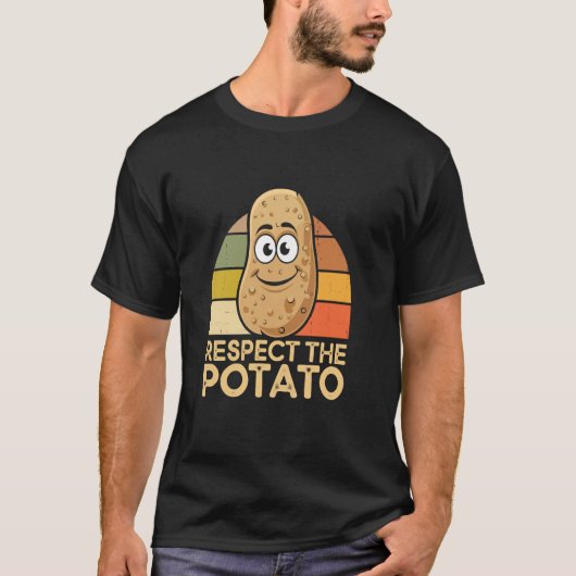Respecteer De Aardappel Grappig Schattig T-shirt (Voorkant)