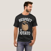Respecteer De Aardappel Voor Jongens Mannen Grappi T-shirt (Voorkant volledig)