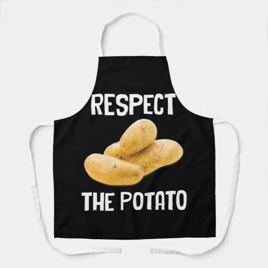 Respecteer de aardappelwortelgroenten schort (Voorkant)