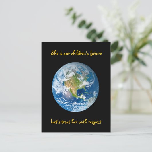 Respecteer de aarde - Earth Day Briefkaart (Staand voorkant)