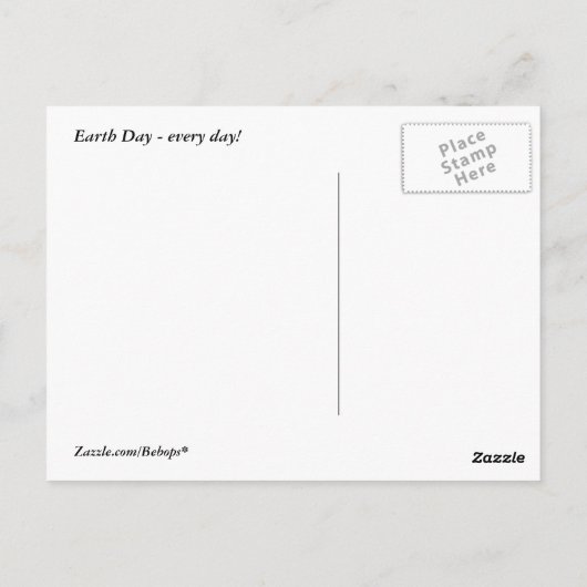 Respecteer de aarde - Earth Day Briefkaart (Achterkant)