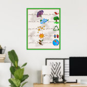 Respecteer de Aarde, hou van je kinderen Poster (Thuiskantoor)