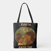 Respecteer de Aarde, Verhoog de Toekomst Tote Bag (Achterkant)