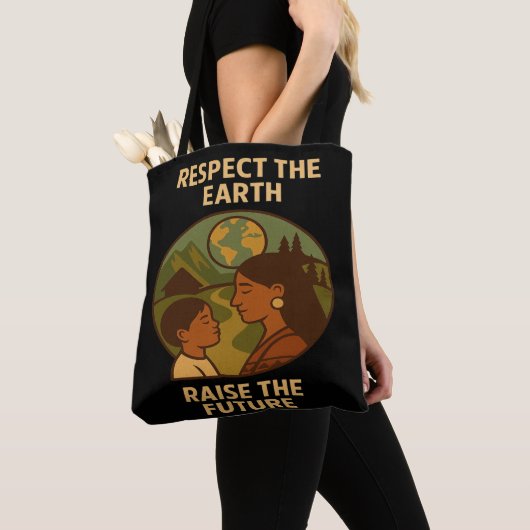 Respecteer de Aarde, Verhoog de Toekomst Tote Bag (Dichtbij)