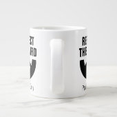 Respecteer de baard grappig extra groot jumboforma grote koffiekop (Achterkant)