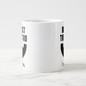 Respecteer de baard grappig extra groot jumboforma grote koffiekop (Voorkant)