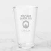 Respecteer de baard grappig geitenbier glas cadeau (Achterkant)