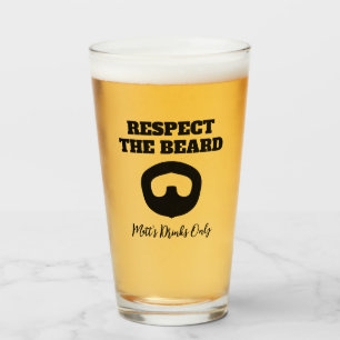Respecteer de baard grappig geitenbier glas cadeau