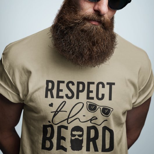 Respecteer De Baard Grappig Ontwerp Tri-Blend Shirt
