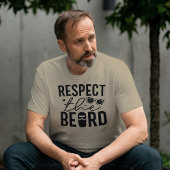 Respecteer De Baard Grappig Ontwerp Tri-Blend Shirt