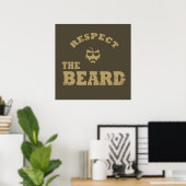 Respecteer de baard grappige baardige gezegden poster (Thuiskantoor)