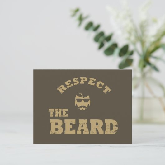Respecteer de baard grappige bebaarde gezegden feestdagenkaart (Staand voorkant)