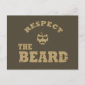 Respecteer de baard grappige bebaarde gezegden feestdagenkaart (Voorkant)