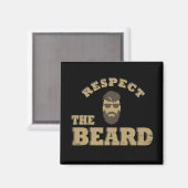 Respecteer de baard grappige bebaarde gezegden magneet (Voorkant / Achterkant)