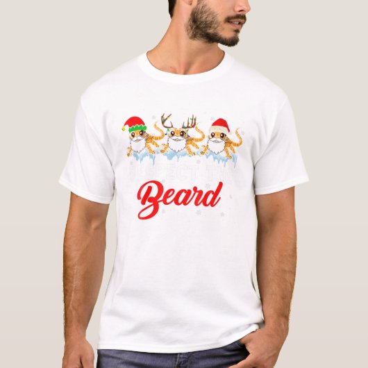 Respecteer De Baard Kerst T-shirt (Voorkant)