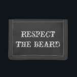 Respecteer de baardportefeuille voor mannen drievoud portemonnee<br><div class="desc">Respecteer de baardportemonnee voor mannen Grappig cadeau idee voor vader,  oom,  broer,  opa,  vriend etc.  tekst.  uiterlijk ontwerp.</div>