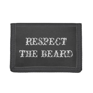 Respecteer de baardportefeuille voor mannen drievoud portemonnee