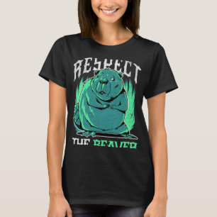 Respecteer de Bever Leuke Dieren Natuur Knaagdier T-shirt