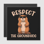 Respecteer de bosmarmot - bosmarmot Groundhog Day (Voorkant / Achterkant)