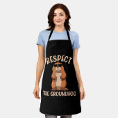 Respecteer De Bosmarmot - Bosmarmot Groundhog Day Schort (Gedragen)