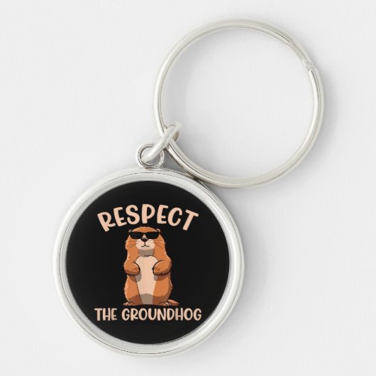 Respecteer de bosmarmot - Bosmarmotdag Sleutelhanger (Voorkant)