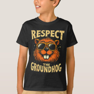 Respecteer de bosmarmot Fijne Ground-hog Day _3 T-shirt