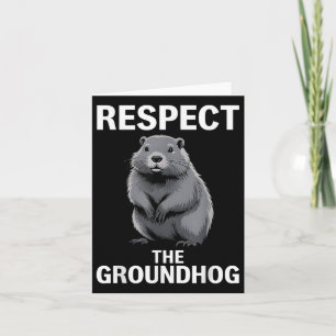 Respecteer de bosmarmot Fijne Groundhog Day vakant Kaart