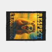 Respecteer De Bosmarmot Funny Woodchuck Lieve Kind Fleece Deken (Voorkant (Horizontaal))
