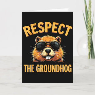Respecteer de bosmarmot Gelukkige Marmot-dag _2 Kaart