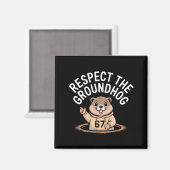 Respecteer De Bosmarmot Grappig 67 Meme Zes Zeven Magneet (Voorkant / Achterkant)