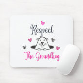 Respecteer de bosmarmot, grappige houtchuck bosmar muismat (Met muis)