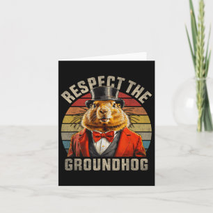 Respecteer de bosmarmot grond Hog Retro zonsonderg Kaart