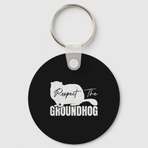 Respecteer de bosmarmot grond marmot dieren sleutelhanger