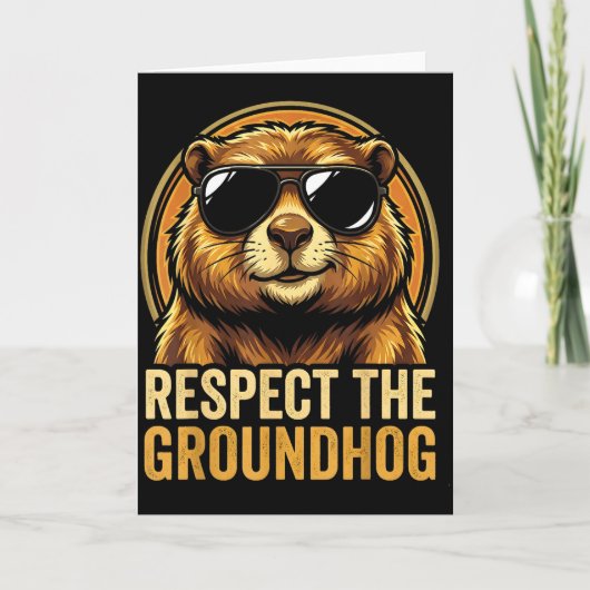 Respecteer de bosmarmot Ground Hog Day 2026 Kaart (Voorkant)