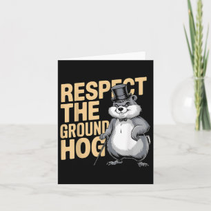 Respecteer de bosmarmot Ground Hog Day _3 Kaart