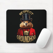 Respecteer de bosmarmot Ground Hog Day Grappige bo Muismat (Met muis)