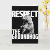 Respecteer de bosmarmot Ground Hog Day  Kaart (Gele Bloem)