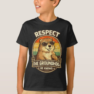 Respecteer De Bosmarmot Hij Weet Het – Grappige Bo T-shirt