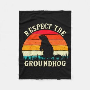 Respecteer de bosmarmot Knaagdieren Schattig Vinta Fleece Deken