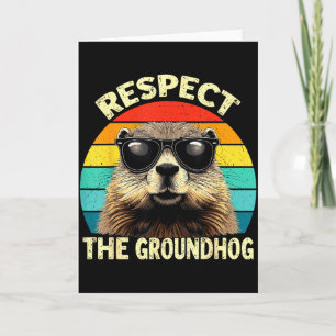 Respecteer De Bosmarmot Liefhebber Vintage Dier Gr Kaart