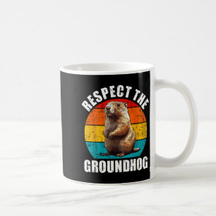 Respecteer De Bosmarmot Vintage Groundhog Day Deco Koffiemok