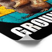 Respecteer de bosmarmot Vintage Groundhog Day deco Poster (Hoek)