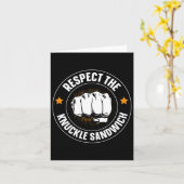 Respecteer de boterham van de knokkel kaart (Gele Bloem)