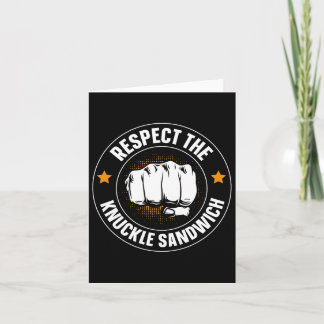 Respecteer de boterham van de knokkel kaart