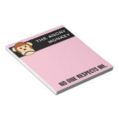 Respecteer de boze aap of kijk naar zijn woede notitieblok (Schuin)