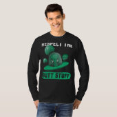 Respecteer de Butt Stuff Design Space UFO Alien T-shirt (Voorkant volledig)