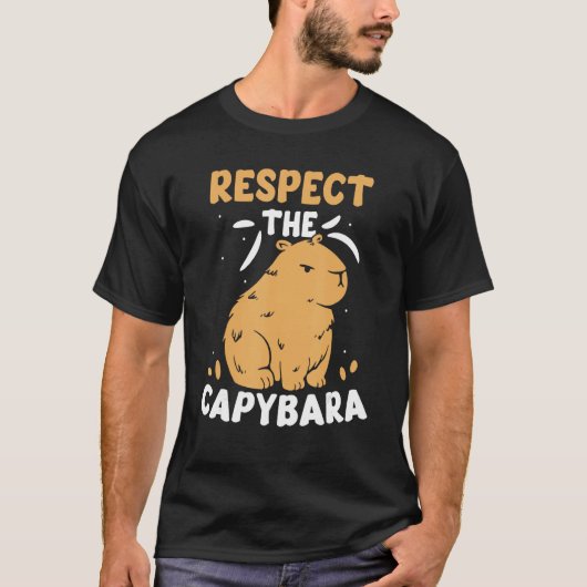 Respecteer De Capibara Capibara's Dier Knaagdier T-shirt (Voorkant)