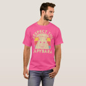 Respecteer de capibara grappige capibara liefhebbe t-shirt (Voorkant volledig)