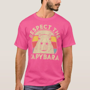 Respecteer de capibara grappige capibara liefhebbe t-shirt