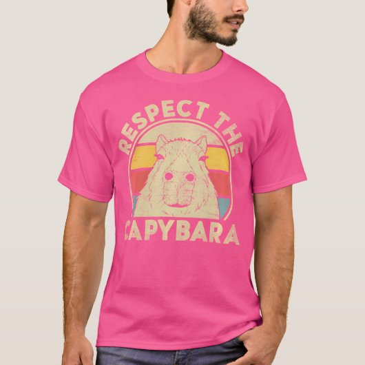 Respecteer de capibara grappige capibara liefhebbe t-shirt (Voorkant)